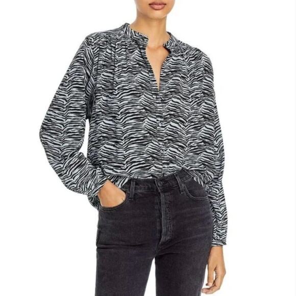 Rebecca Taylor La Vie Tiger Print Blouse - Picture 1 of 8